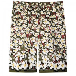 Longchamp Bermuda Shorts Kaki | QSRKZ-9714