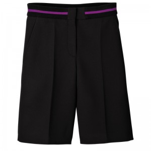 Longchamp Bermuda Shorts Negrii | MFCBX-5680