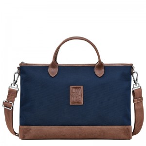 Longchamp Boxford S Briefcase Albastri | DGHUA-2385