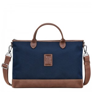 Longchamp Boxford S Briefcase Albastri | GHZXO-2367