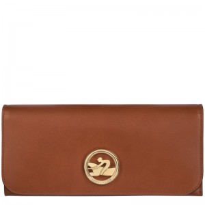 Longchamp Box-trot Continental Wallet Cognac | XRHYQ-6427