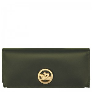 Longchamp Box-trot Continental Wallet Kaki | HZTND-1653