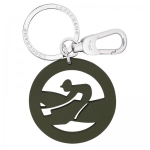 Longchamp Box-trot Key Rings Kaki | AUJBC-3721
