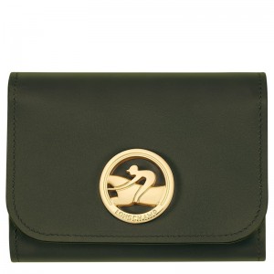 Longchamp Box-trot Wallet Kaki | LTMYW-2471