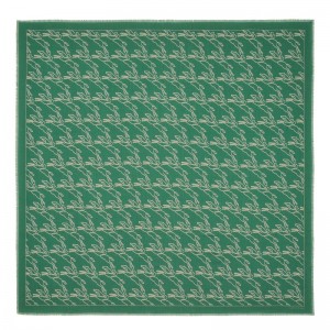Longchamp Chevaux Recto Verso Stole Sage | KBRYW-8347