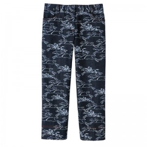 Longchamp Cropped Trousers Bleumarin | CIPMV-4615