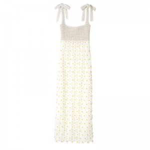 Longchamp Dress Ecru | FEBTM-9512