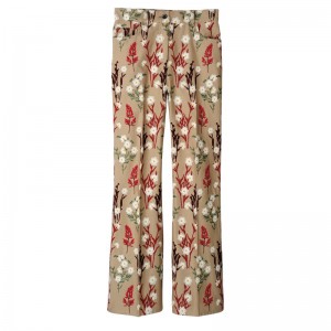 Longchamp Embroidered Trousers Oat | OLQBF-0196