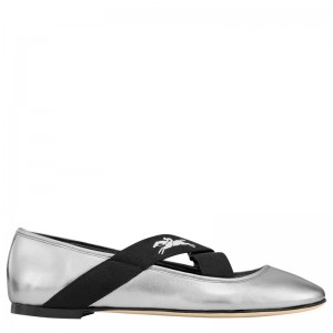 Longchamp Energy Ballerinas Argintii | ODVGK-8465