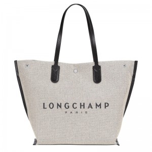 Longchamp Essential L Tote Bag Ecru | YCRPN-1267