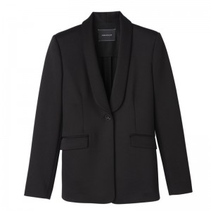 Longchamp Fitted Jacket Negrii | QTYJZ-1673