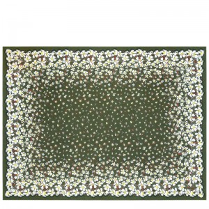 Longchamp Hawaiian Flowers Stole Kaki | VEHTN-6712