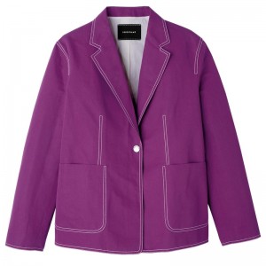 Longchamp Jacket Violet | OAHDQ-1207