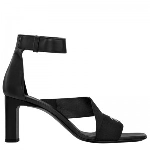 Longchamp La Baronne Pumps Negrii | JNAEU-9124