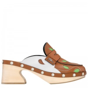 Longchamp La Cigale Clogs Cognac | RFSDP-8462