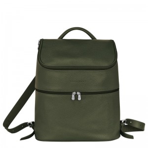 Longchamp Le Foulonné Backpack Kaki | RDQIK-9347
