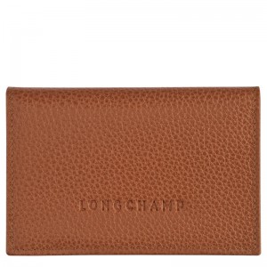 Longchamp Le Foulonné Card Holder Caramel | RBKTF-7826