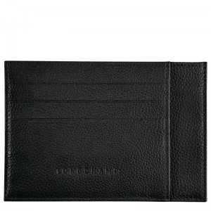 Longchamp Le Foulonné Card Holder Negrii | JWOBH-3096