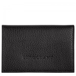 Longchamp Le Foulonné Card Holder Negrii | BNMOA-2059