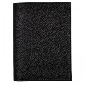 Longchamp Le Foulonné Card Holder Negrii | XZWYN-7596