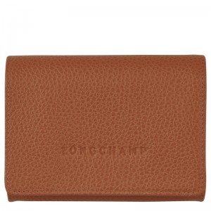 Longchamp Le Foulonné Coin Purse Caramel | QYCIE-0328