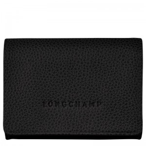 Longchamp Le Foulonné Coin Purse Negrii | OKNFD-5396