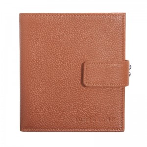 Longchamp Le Foulonné Compact Wallet Caramel | TAUEF-3570