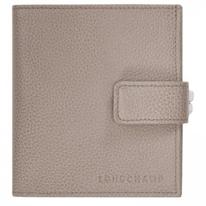 Longchamp Le Foulonné Compact Wallet Turtledove | BGECJ-7314