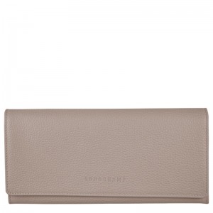 Longchamp Le Foulonné Continental Wallet Turtledove | KAFBW-5283