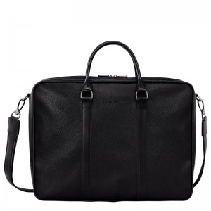 Longchamp Le Foulonné L Briefcase Negrii | FUXKD-3471