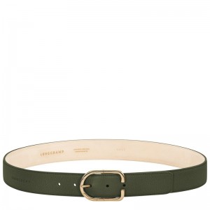 Longchamp Le Foulonné Ladies' Belt Kaki | LBJDU-1754