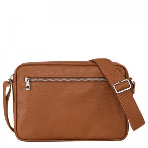 Longchamp Le Foulonné M Camera Bag Caramel | TFEHD-4291