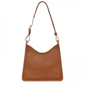Longchamp Le Foulonné M Hobo Bag Caramel | KQDZL-4617