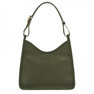 Longchamp Le Foulonné M Hobo Bag Kaki | LAPZG-3047