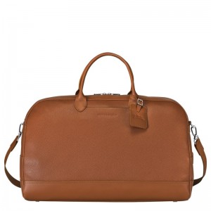 Longchamp Le Foulonné M Travel Bag Caramel | GBFDH-1864
