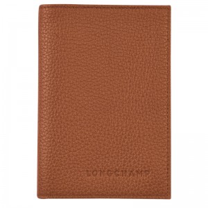 Longchamp Le Foulonné Passport Cover Caramel | SKVCA-6905