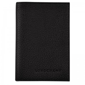 Longchamp Le Foulonné Passport Cover Negrii | JRQTK-4371
