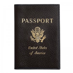 Longchamp Le Foulonné Passport Cover Negrii | DNYEO-8104