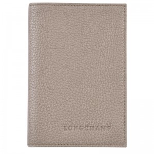 Longchamp Le Foulonné Passport Cover Turtledove | CWVSG-1578