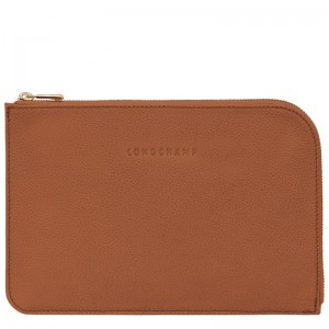 Longchamp Le Foulonné Pouch Caramel | IERSB-5876