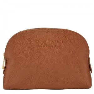 Longchamp Le Foulonné Pouch Caramel | TZDJU-0871