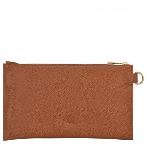 Longchamp Le Foulonné Pouch Caramel | WBIET-0169