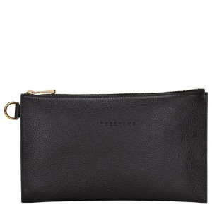 Longchamp Le Foulonné Pouch Negrii | ERQDY-6437