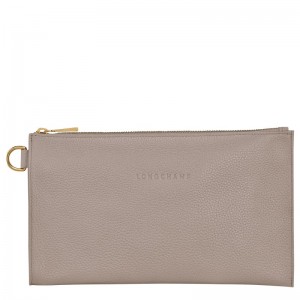 Longchamp Le Foulonné Pouch Turtledove | FWLXR-3954