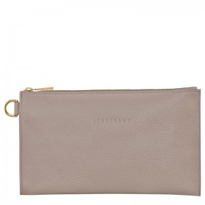 Longchamp Le Foulonné Pouch Turtledove | HIJOR-9420
