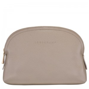 Longchamp Le Foulonné Pouch Turtledove | KMOYI-5098
