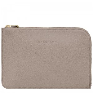 Longchamp Le Foulonné Pouch Turtledove | VGIDY-7834