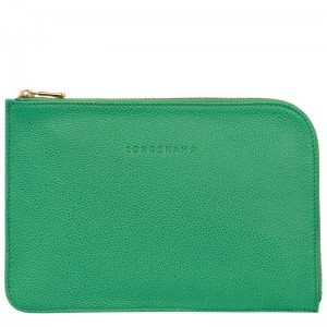 Longchamp Le Foulonné Pouch Verzi | WRGVI-8136