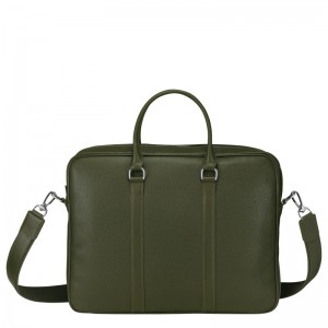 Longchamp Le Foulonné S Briefcase Kaki | JYURX-3564