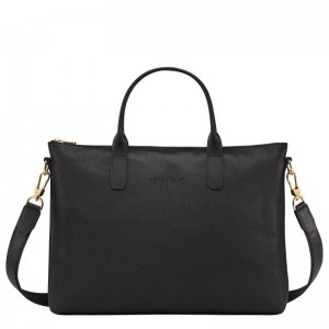 Longchamp Le Foulonné S Briefcase Negrii | VDWRA-0891